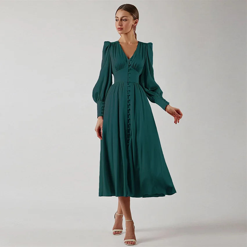 Elegant Fashion V Neck Dress