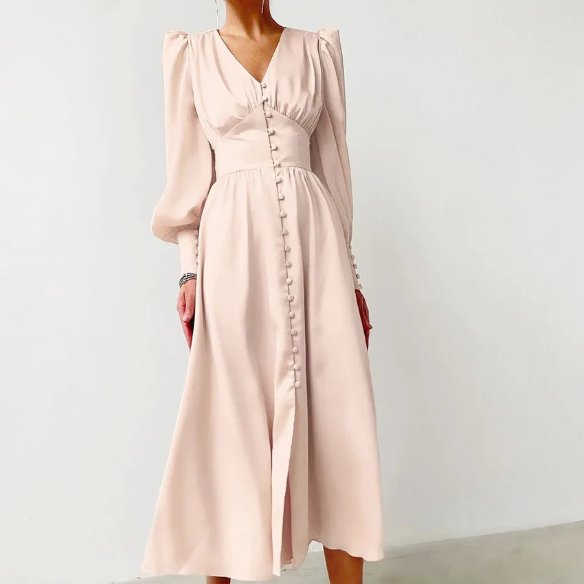 Elegant Fashion V Neck Dress