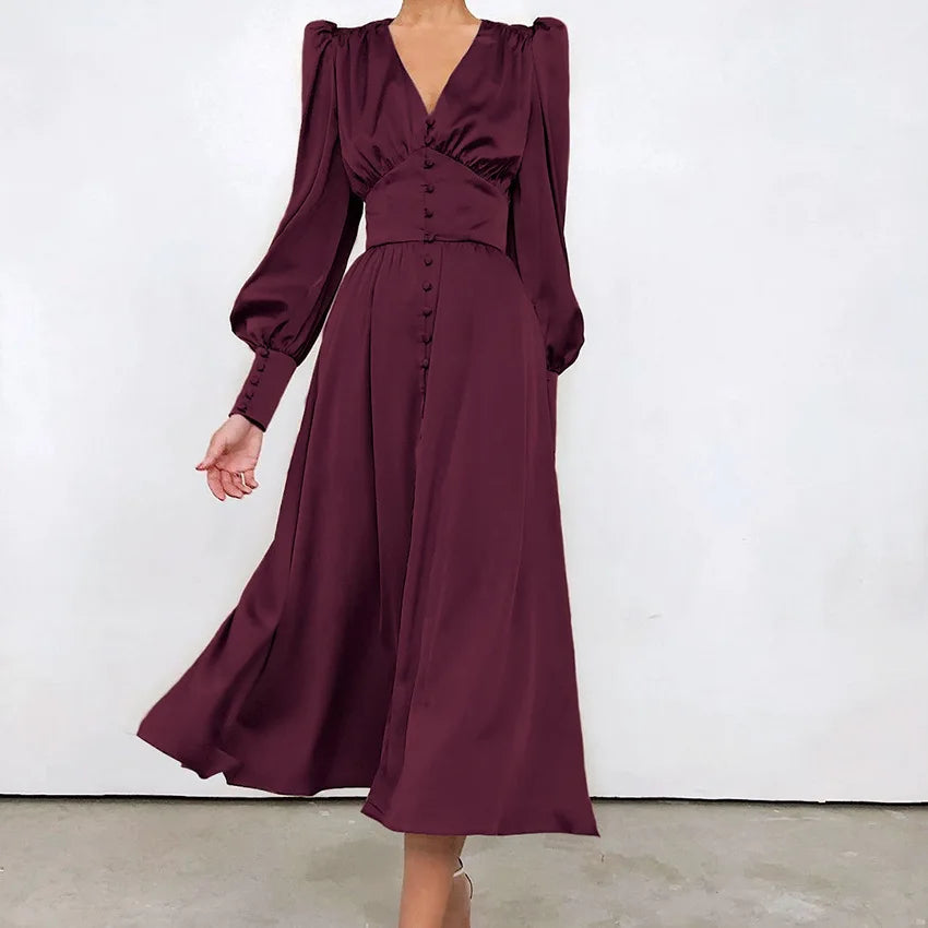 Elegant Fashion V Neck Dress