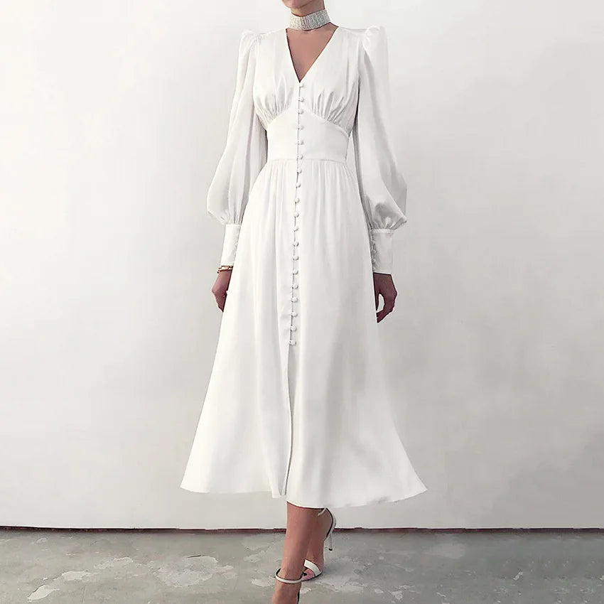 Elegant Fashion V Neck Dress